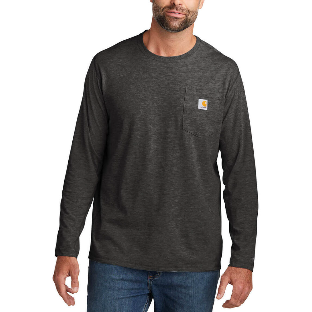 Carhartt Long-Sleeve Pocket T-Shirt - Carbon Heather