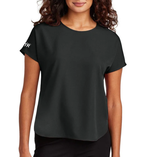 Mercer+Mettle Stretch Crepe Shirt - Deep Black