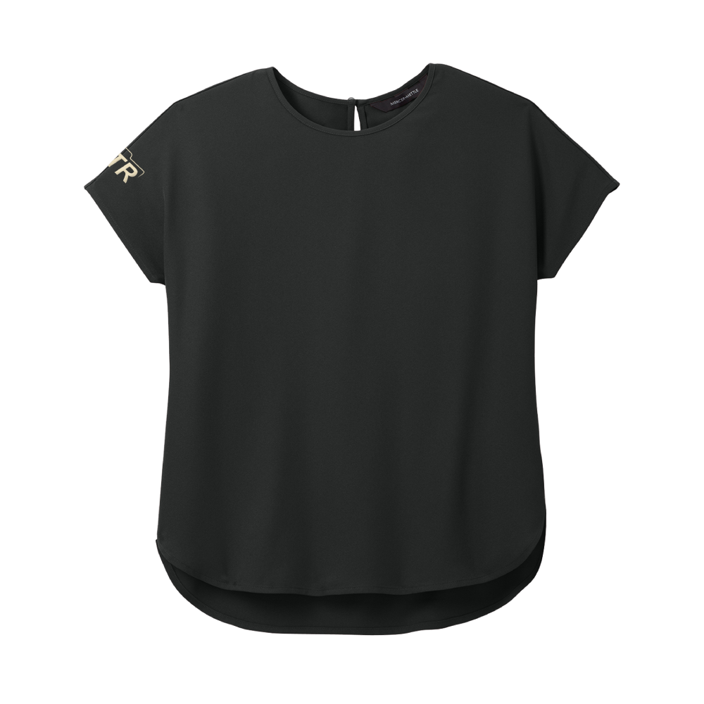 Mercer+Mettle Stretch Crepe Shirt - Deep Black