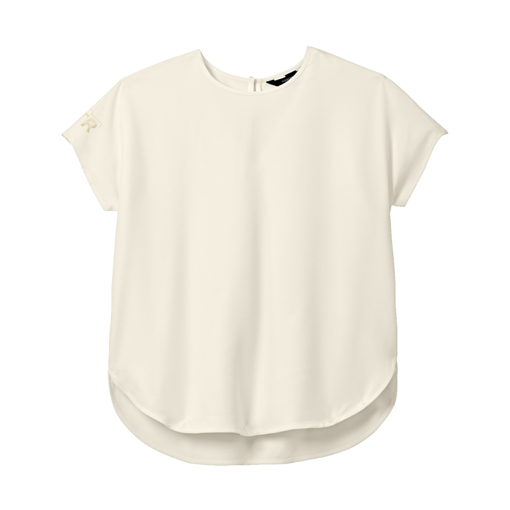 Mercer+Mettle Stretch Crepe Shirt - Ivory Chiffon