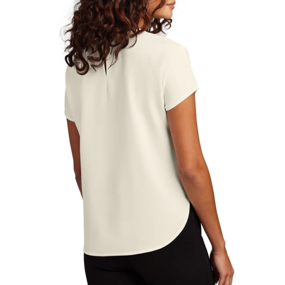 Mercer+Mettle Stretch Crepe Shirt - Ivory Chiffon
