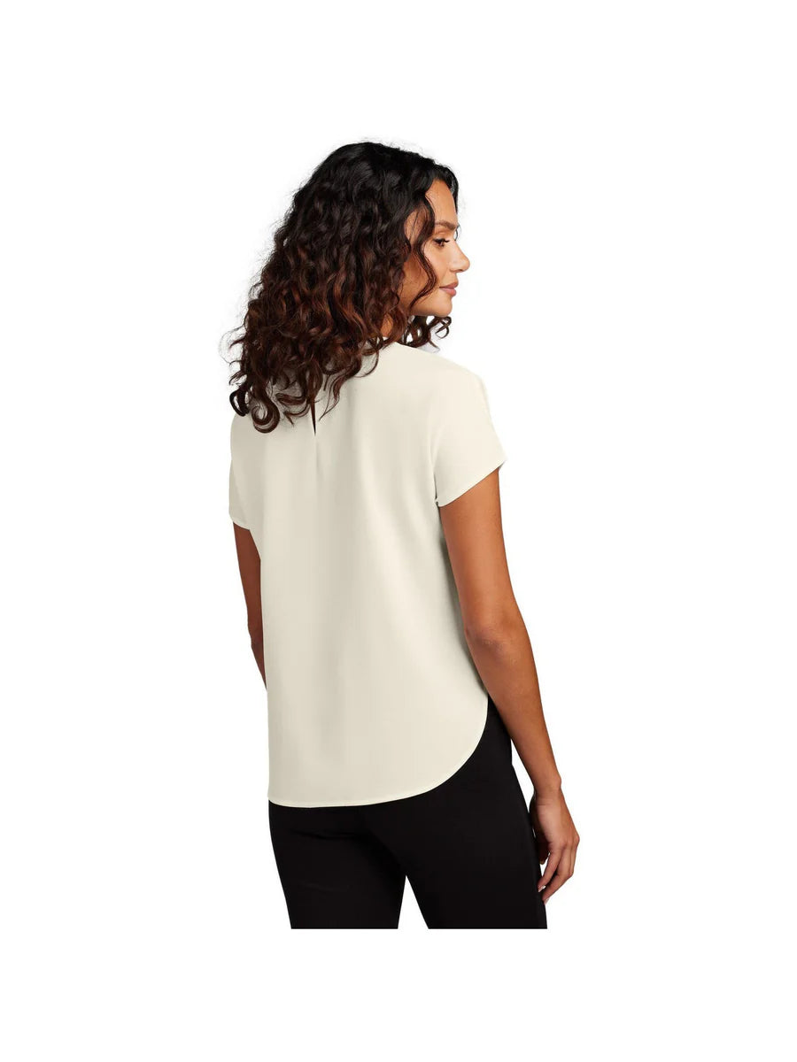 Crepe Crew Shirt (Women's) - Ivory Chiffon