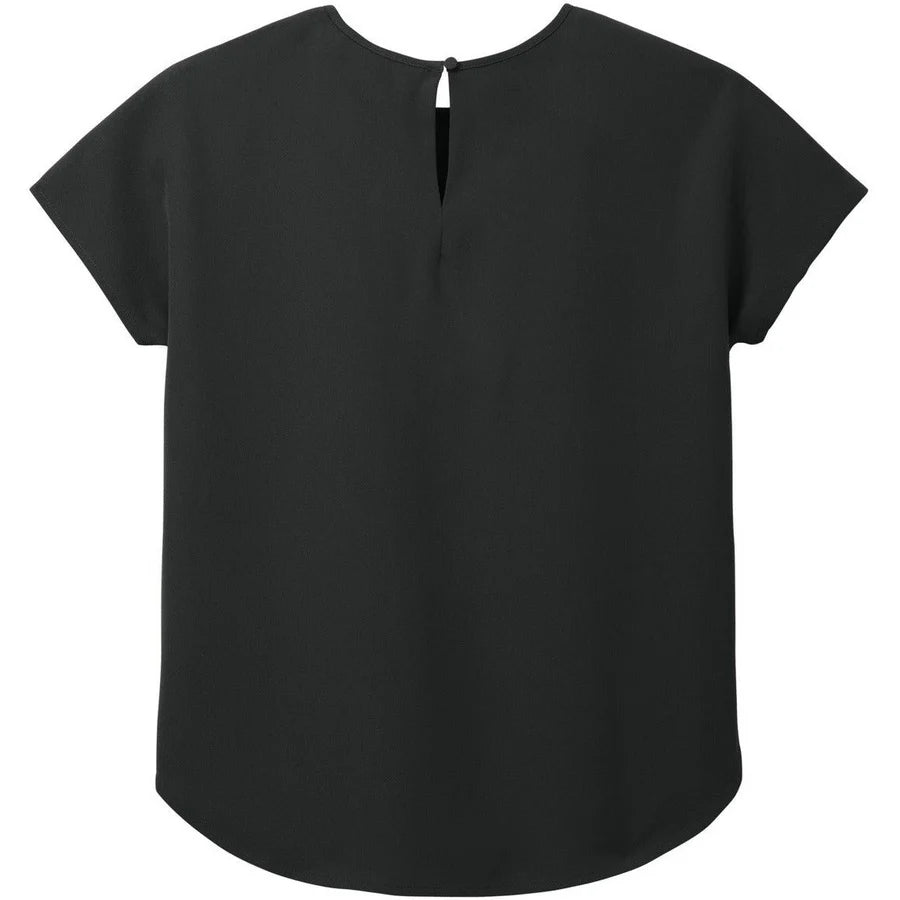 Crepe Crew Shirt (Women's) - Deep Black