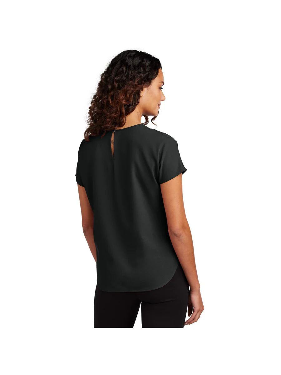 Crepe Crew Shirt (Women's) - Deep Black