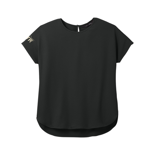 Crepe Crew Shirt (Women's) - Deep Black