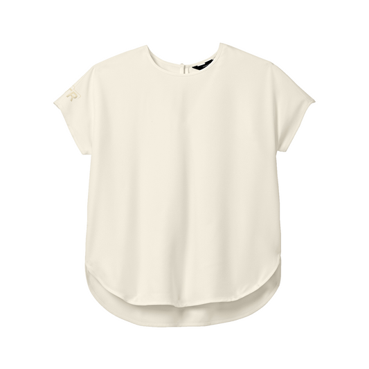 Crepe Crew Shirt (Women's) - Ivory Chiffon